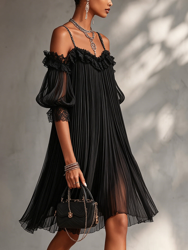 Élodie | Robe Noire Élégante