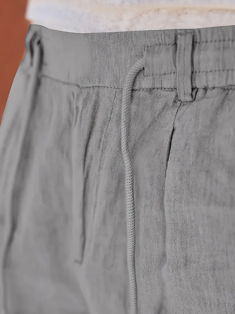 DELACROIX | PANTALONS LARGES EN LIN AVEC CORDON