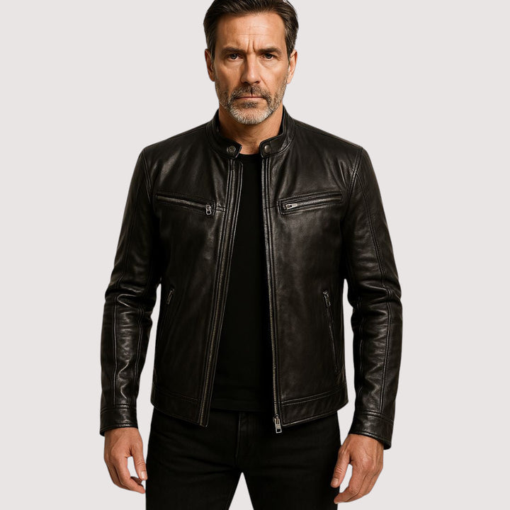 DELACROIX | VESTE EN CUIR HAUT DE GAMME ÉLÉGANTE POUR HOMME