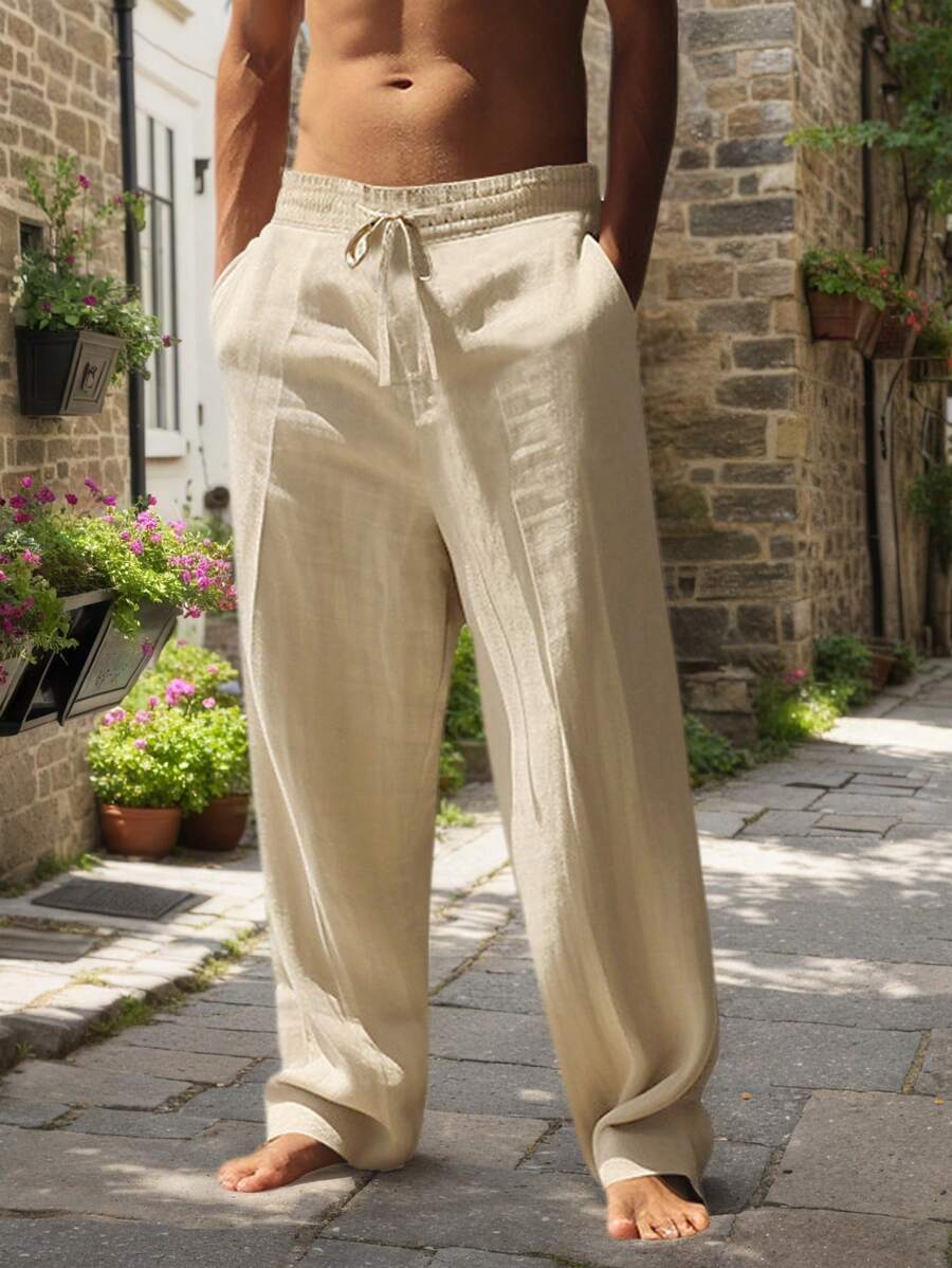DELACROIX | PANTALON LÉGER EN LIN AVEC CORDON