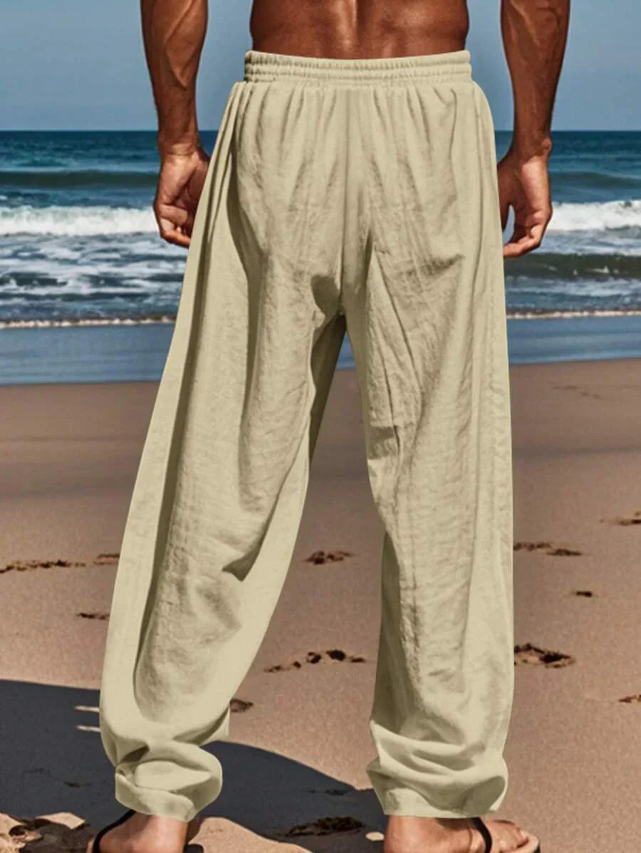 DELACROIX | PANTALON LÉGER EN LIN AVEC CORDON