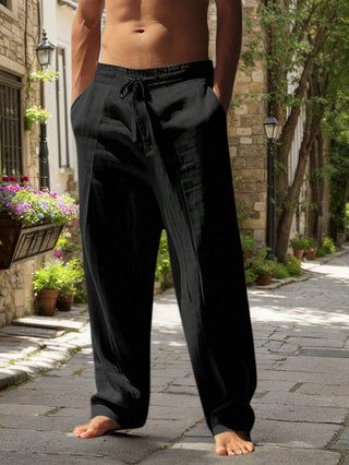 DELACROIX | PANTALON LÉGER EN LIN AVEC CORDON