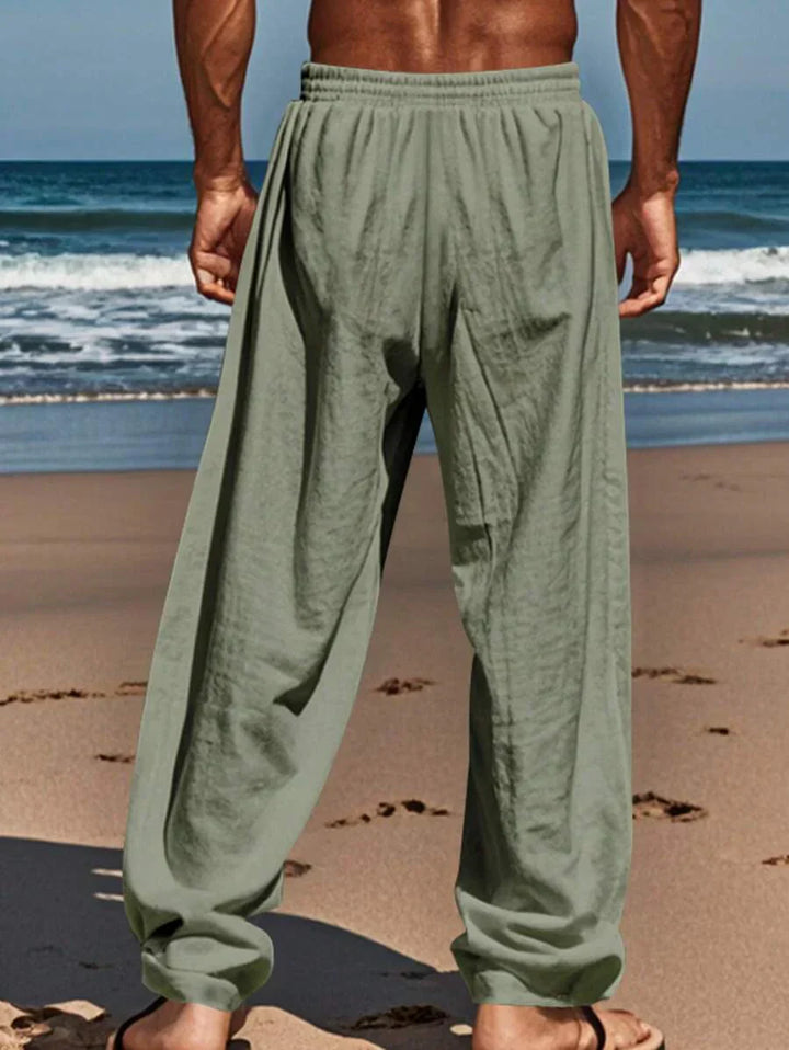 DELACROIX | PANTALON LÉGER EN LIN AVEC CORDON