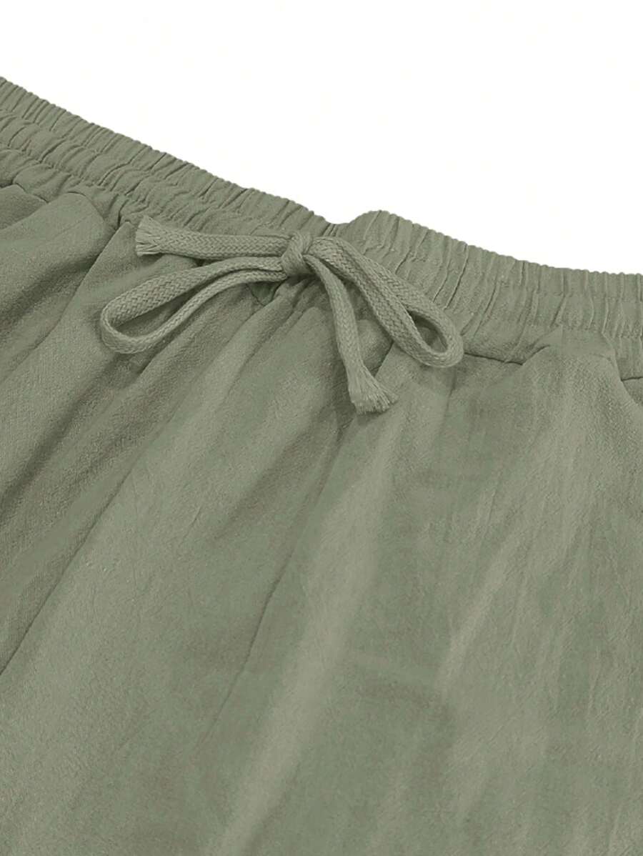 DELACROIX | PANTALON LÉGER EN LIN AVEC CORDON