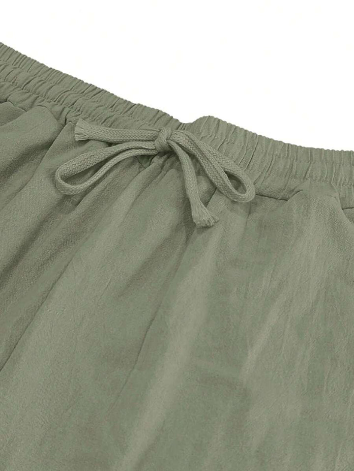 DELACROIX | PANTALON LÉGER EN LIN AVEC CORDON