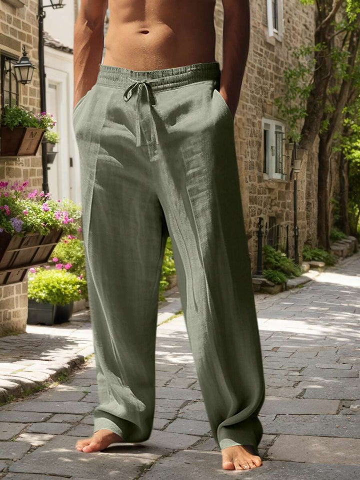 DELACROIX | PANTALON LÉGER EN LIN AVEC CORDON