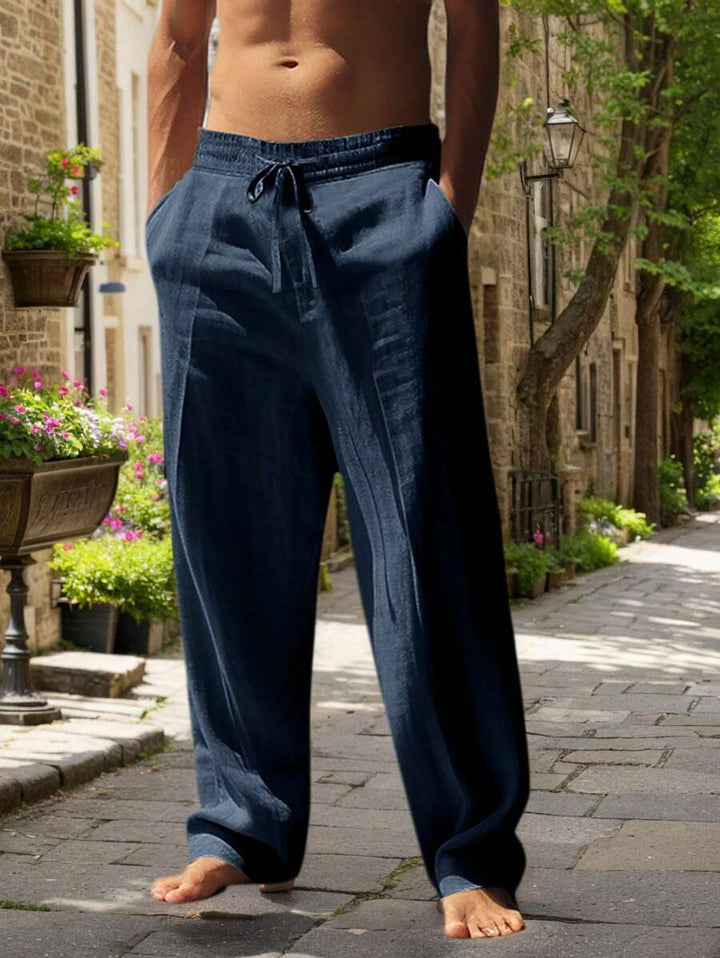 DELACROIX | PANTALON LÉGER EN LIN AVEC CORDON