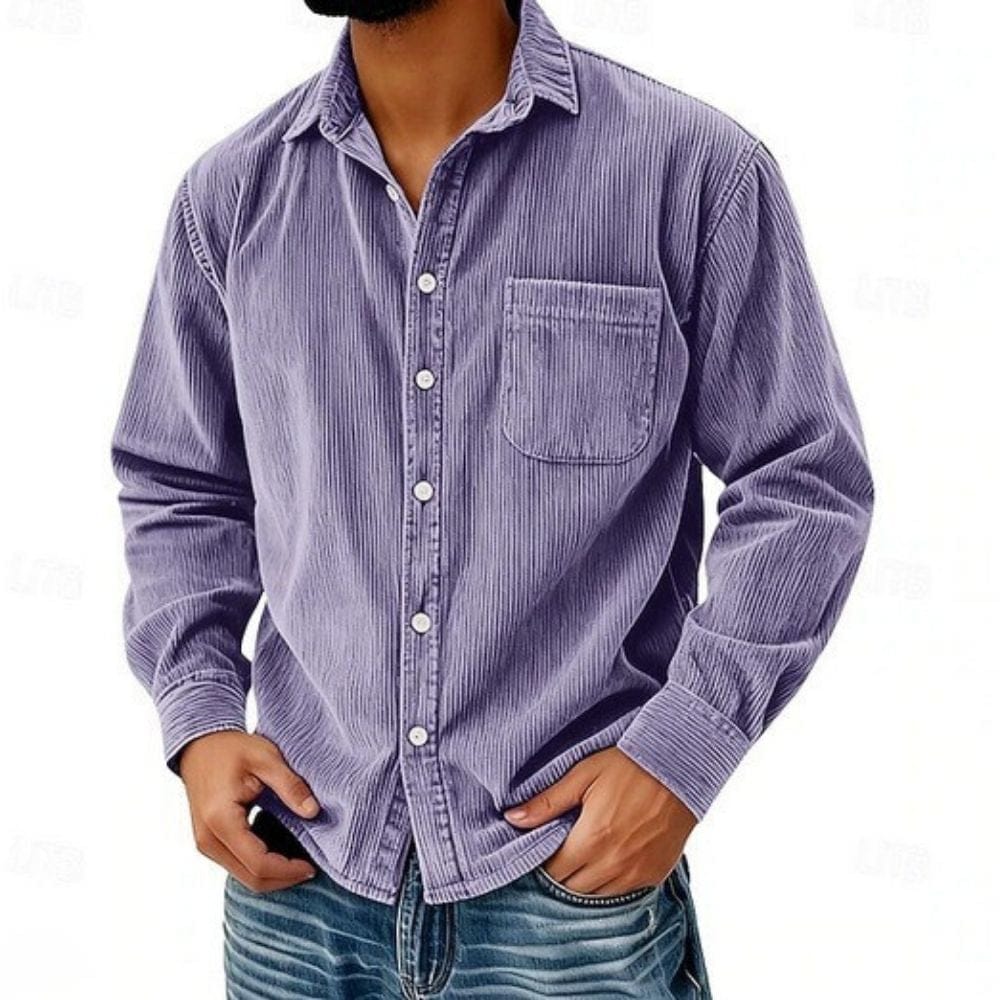 VALLURE | CHEMISE BOUTONNÉE EN VELOURS CÔTELÉ