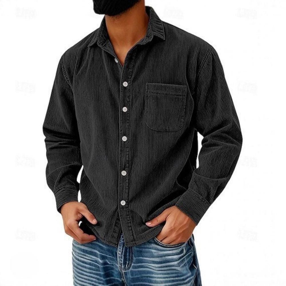 VALLURE | CHEMISE BOUTONNÉE EN VELOURS CÔTELÉ