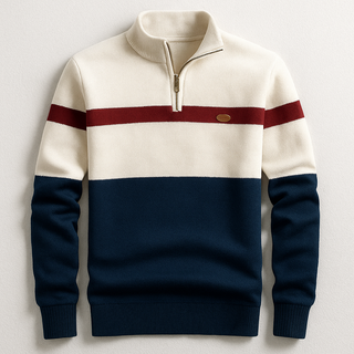 DELACROIX | PULL HOMME AVEC ZIP AU COL
