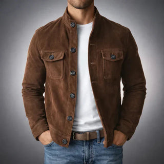 DELACROIX | Veste Élégante Suédée Marc