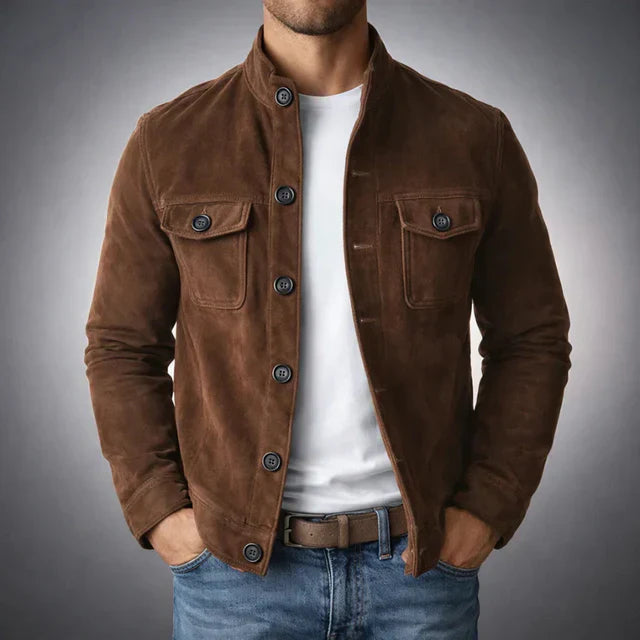 DELACROIX | Veste Élégante Suédée Marc