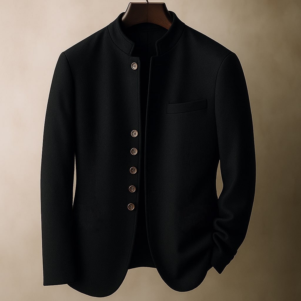 DELACROIX | VESTE EN LAINE AVEC COL DROIT
