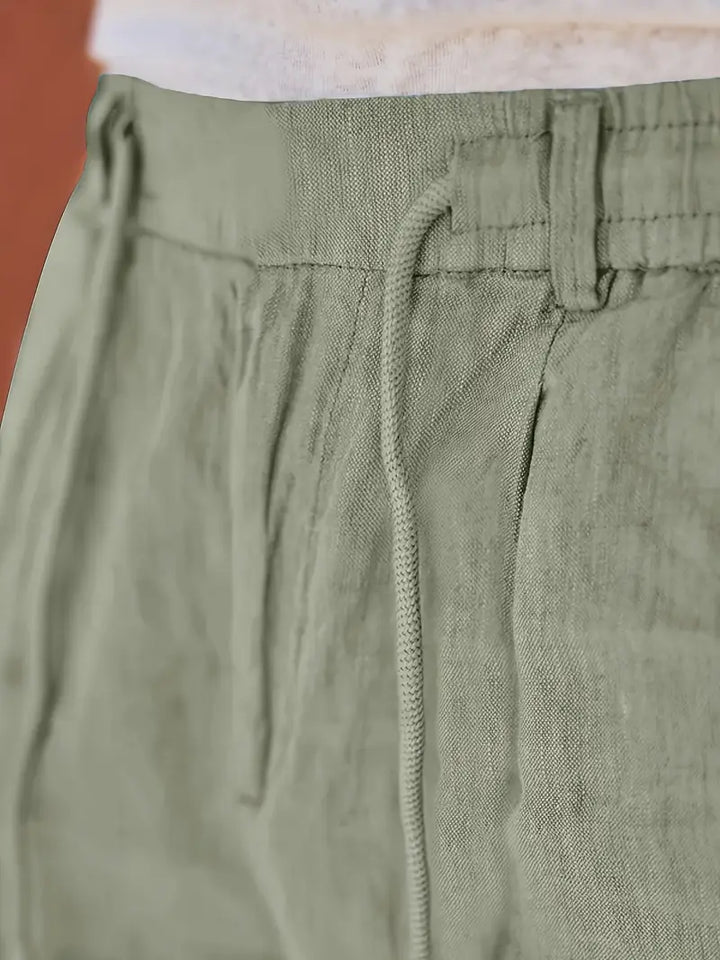 DELACROIX | PANTALONS LARGES EN LIN AVEC CORDON
