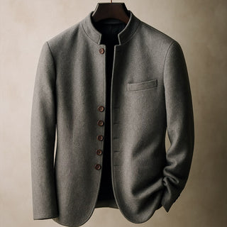 DELACROIX | VESTE EN LAINE AVEC COL DROIT