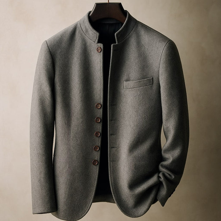 DELACROIX | VESTE EN LAINE AVEC COL DROIT