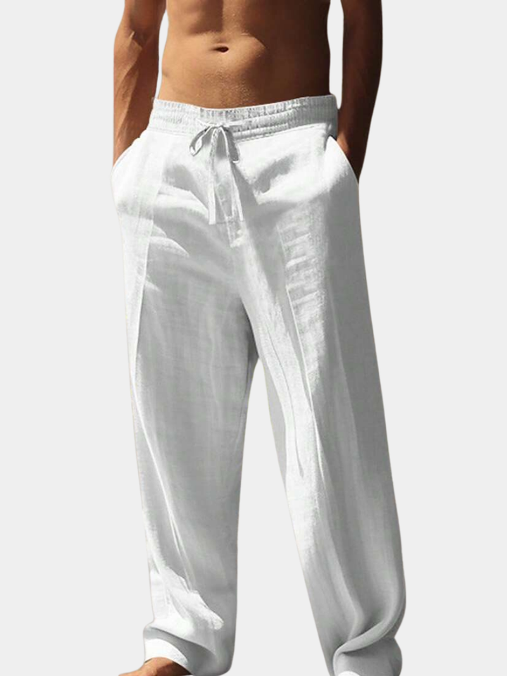 DELACROIX | PANTALON LÉGER EN LIN AVEC CORDON