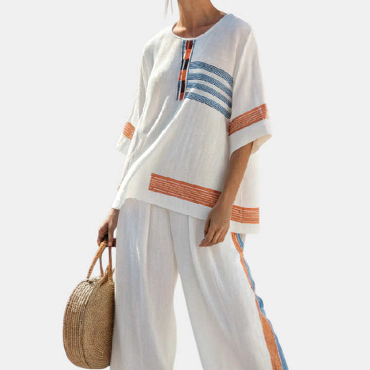 Donatella | Ensemble Orange Sophistiqué