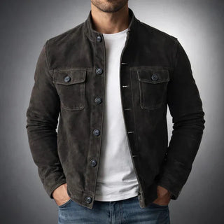 DELACROIX | Veste Élégante Suédée Marc