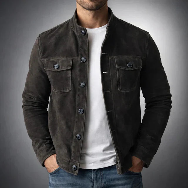 DELACROIX | Veste Élégante Suédée Marc