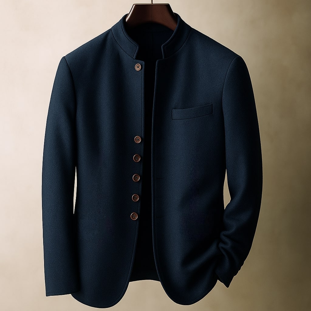 DELACROIX | VESTE EN LAINE AVEC COL DROIT