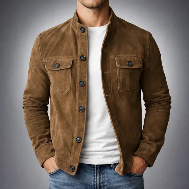 DELACROIX | Veste Élégante Suédée Marc