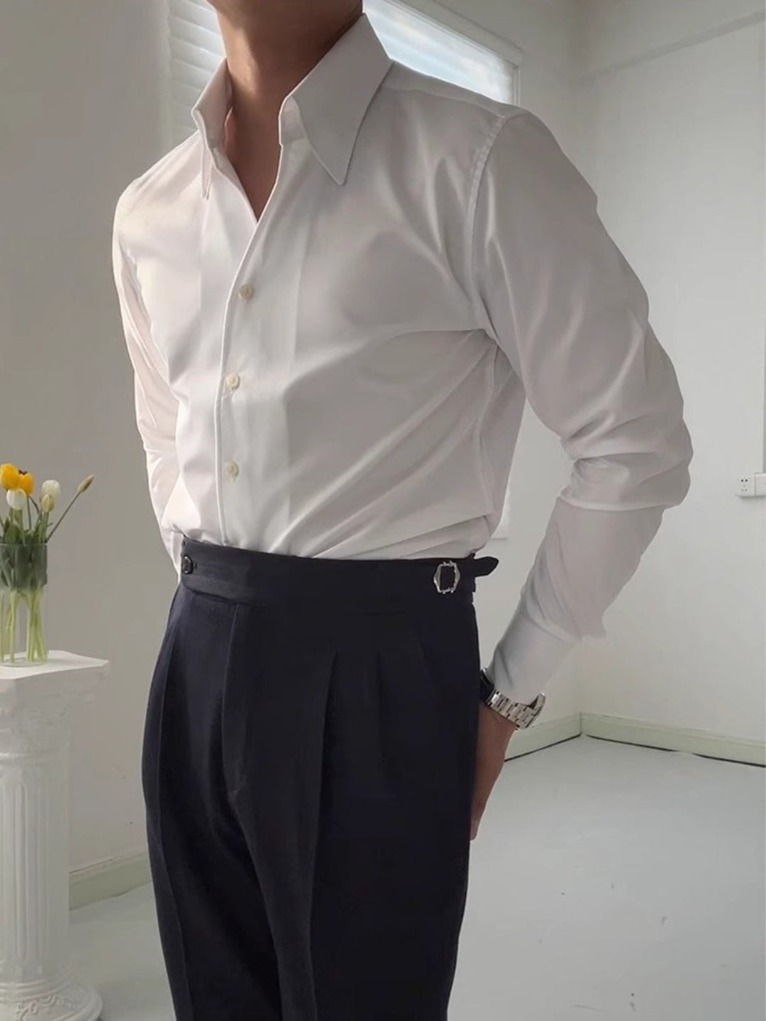VALLURE | CHEMISE ATHLÉTIQUE ITALIENNE POUR HOMME EN BAMBOU