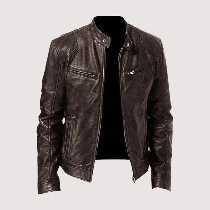 DELACROIX | VESTE EN CUIR HAUT DE GAMME ÉLÉGANTE POUR HOMME