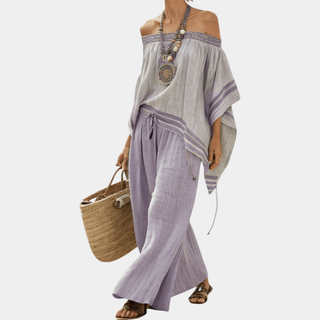 Serenella | Haut et pantalon à jambes larges rayé