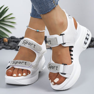 Maelys | sandales orthopédiques à plateforme ornées de cristaux
