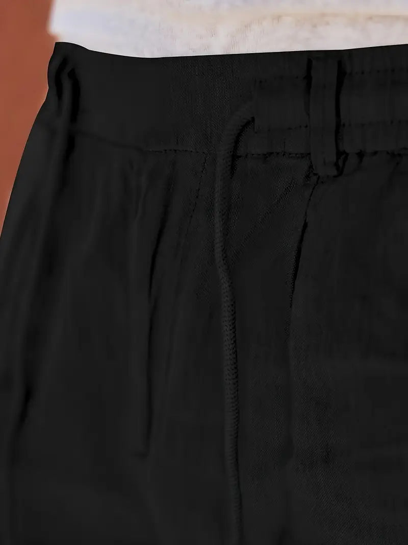 DELACROIX | PANTALONS LARGES EN LIN AVEC CORDON