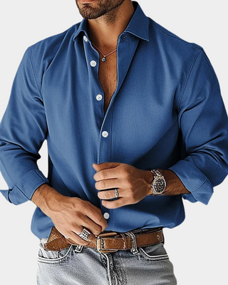 VALLURE| CHEMISE BOUTONNÉE ÉTIREMENT COUPE SLIM POUR HOMME