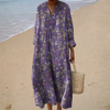 Robe d'Été Manon — col V, imprimé fleuri