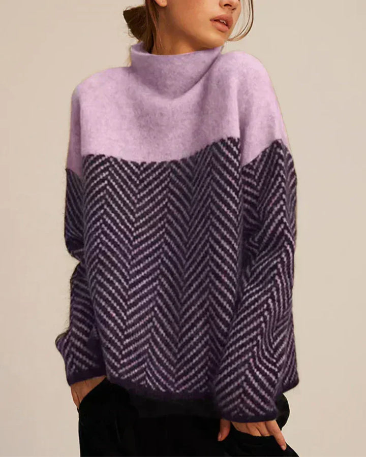 Brigitte | Pull Col Montant Graphique