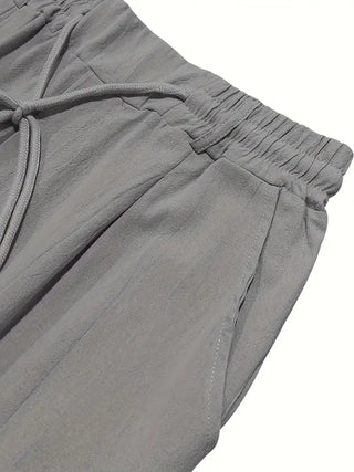 DELACROIX | PANTALONS LARGES EN LIN AVEC CORDON