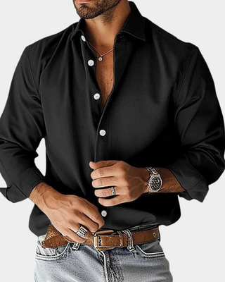 VALLURE| CHEMISE BOUTONNÉE ÉTIREMENT COUPE SLIM POUR HOMME
