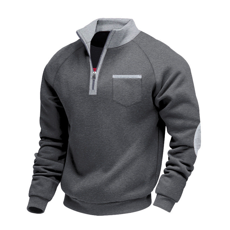 DELACROIX | PULL EN POLAIRE AVEC MOITIÉ ZIP POUR HOMME