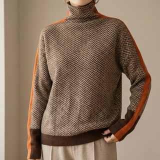 Bérénice | Pull Col Roulé Graphique