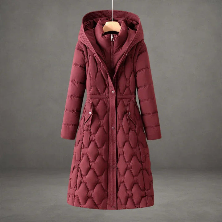 Briseida | Long manteau en duvet avec capuche
