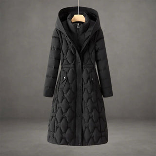 Briseida | Long manteau en duvet avec capuche