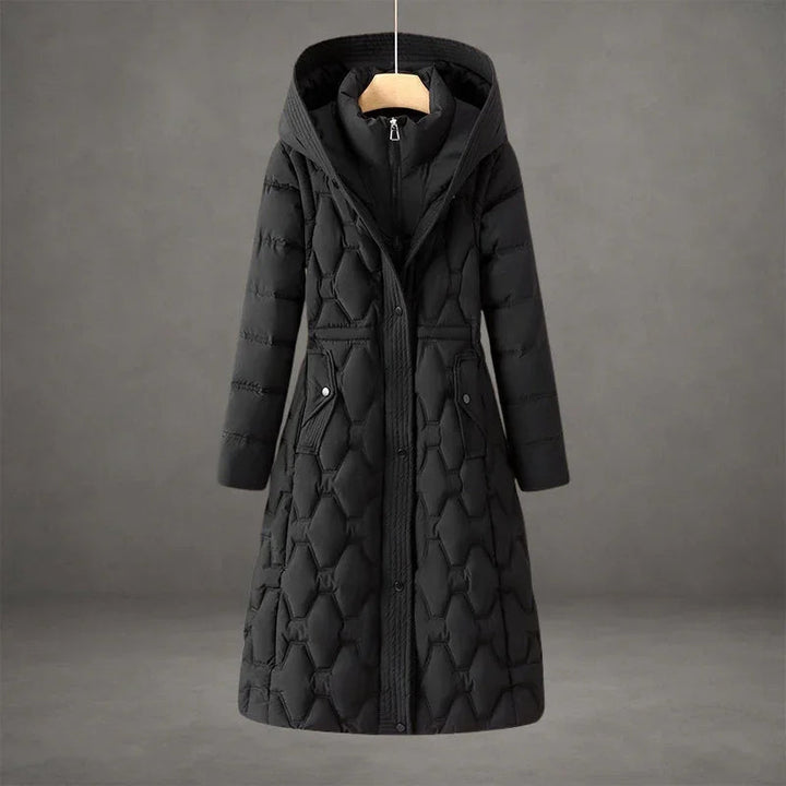 Briseida | Long manteau en duvet avec capuche