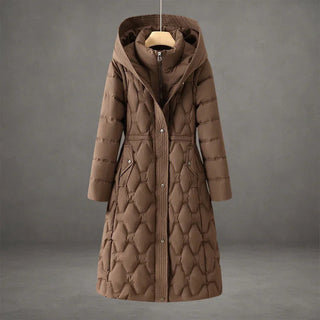 Briseida | Long manteau en duvet avec capuche