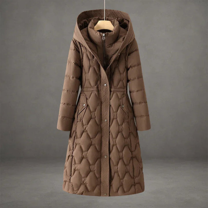 Briseida | Long manteau en duvet avec capuche
