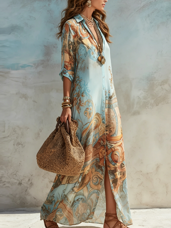 Serena™ |Abito Chemisier Mediterraneo