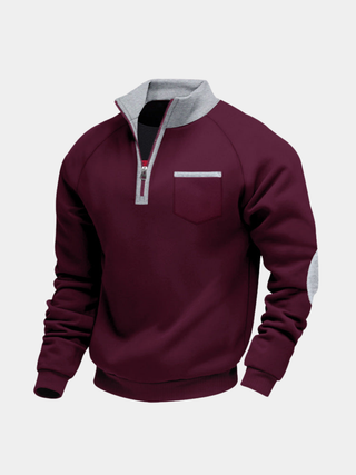 DELACROIX | PULL EN POLAIRE AVEC MOITIÉ ZIP POUR HOMME