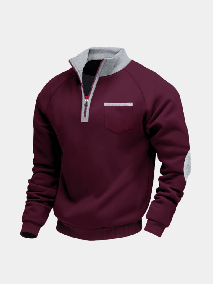 DELACROIX | PULL EN POLAIRE AVEC MOITIÉ ZIP POUR HOMME