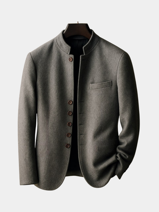 DELACROIX | VESTE EN LAINE AVEC COL DROIT