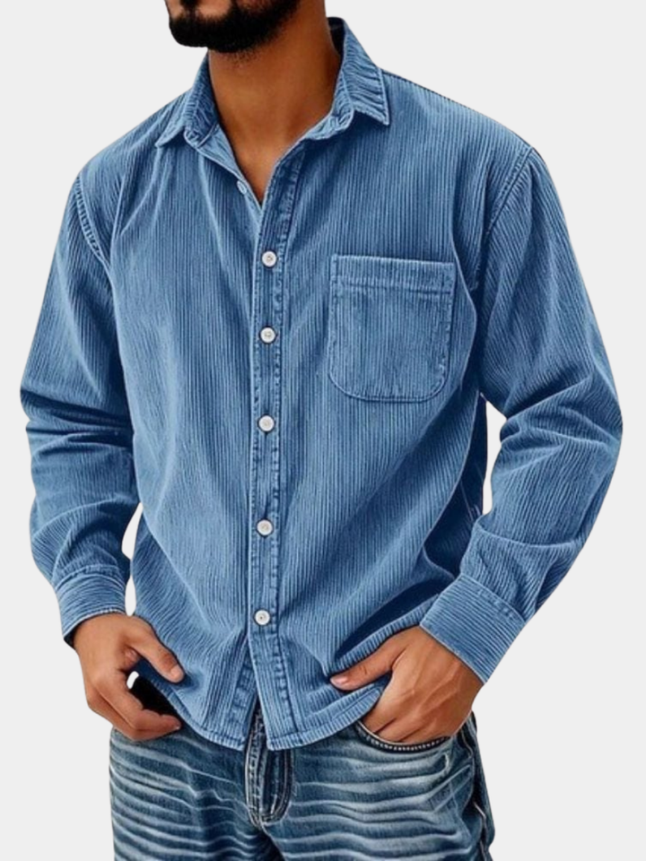 VALLURE | CHEMISE BOUTONNÉE EN VELOURS CÔTELÉ