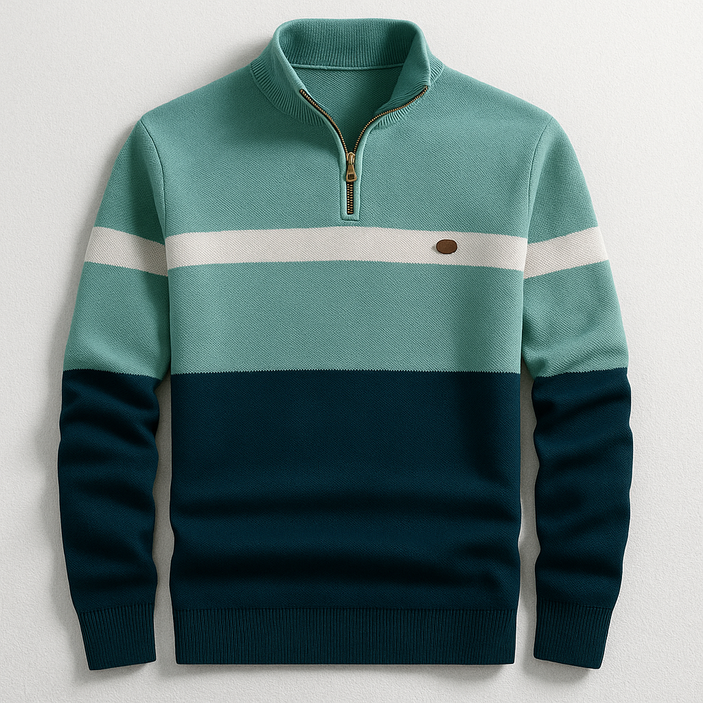 DELACROIX | PULL HOMME AVEC ZIP AU COL