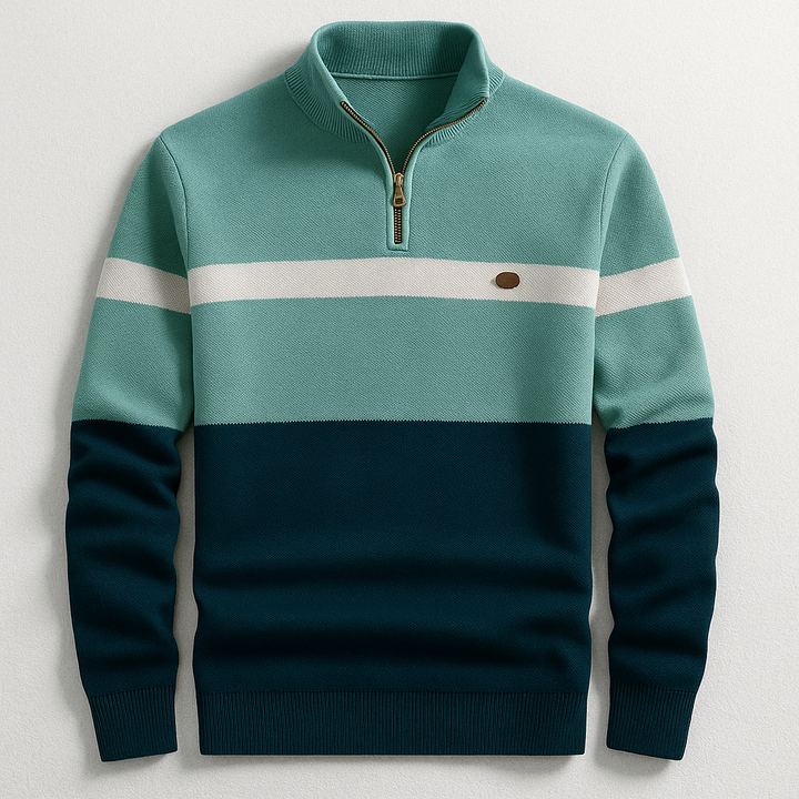 DELACROIX | PULL HOMME AVEC ZIP AU COL